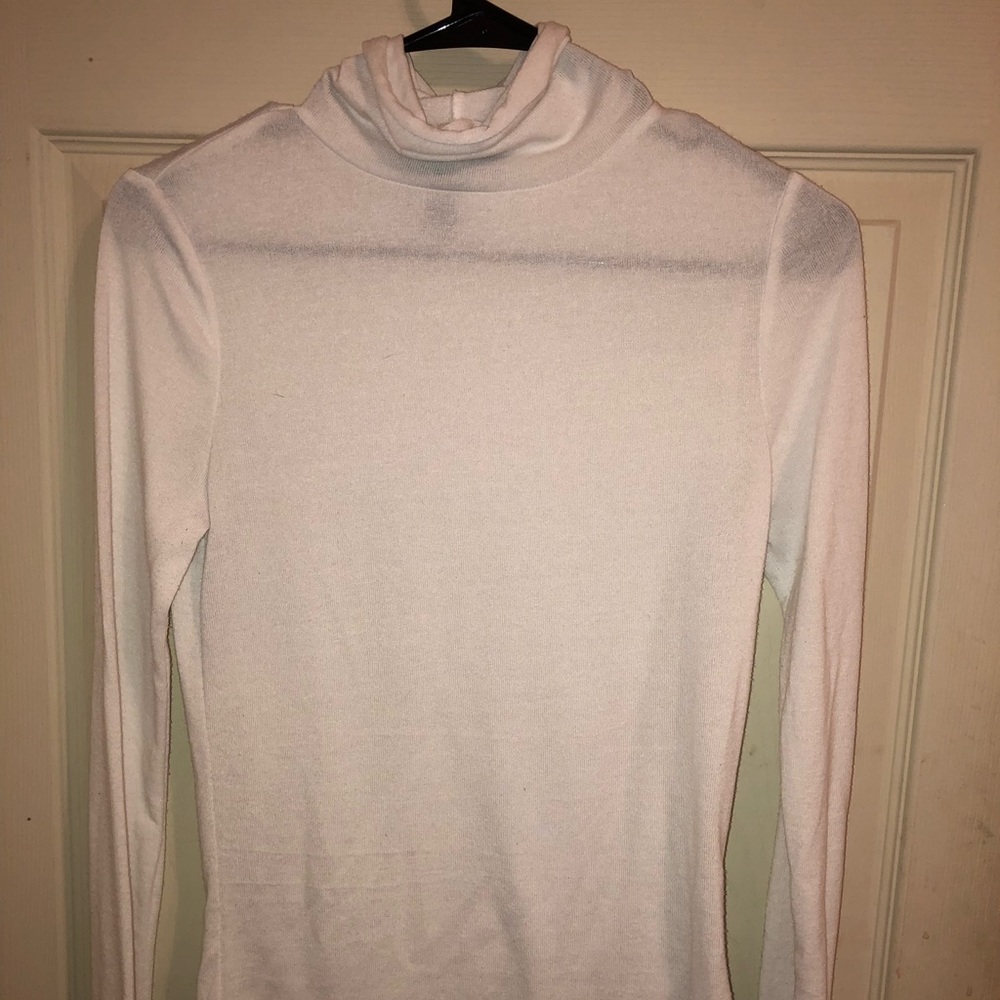 Forever 21 Sheer White Turtleneck